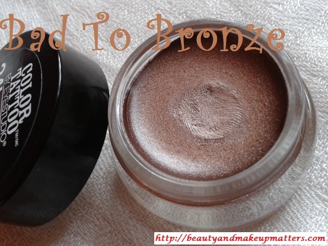 Maybelline-Color-Tattoo-Eye-shadow-Bad-To-Bronze-25-Review