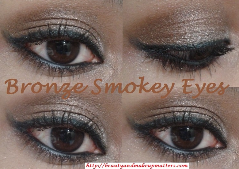 Metallic-Shimmery-Bronzy-Brown-Soft-Smokey-Eye-Makeup-Final-Look