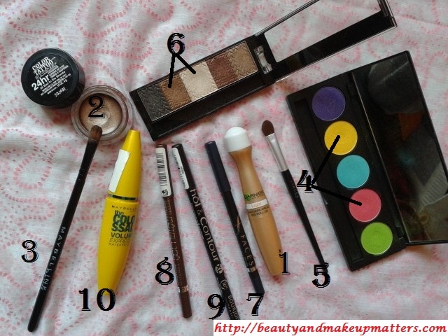 Products-Used-For-Pink-and-Yellow-Eyes-Using-Inglot-EyeShadow