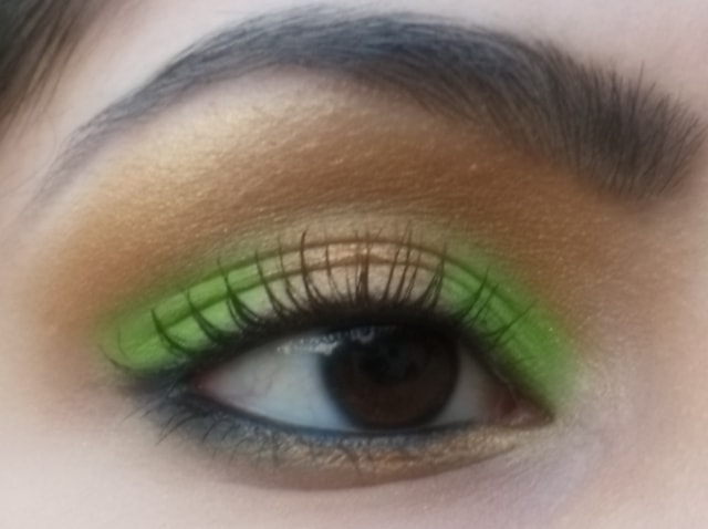 Eye-Makeup-O-Mania- Gold and Green Eye Makeup 4