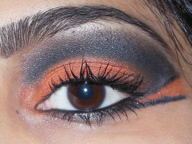 Eye-Makeup-O-Mania- Orange And Black Eye Makeup 2