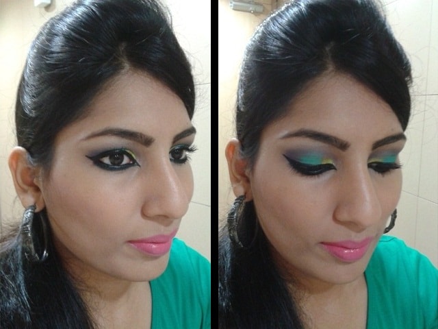 Look with Colorful Eye Makeup & Arabian Style Liner