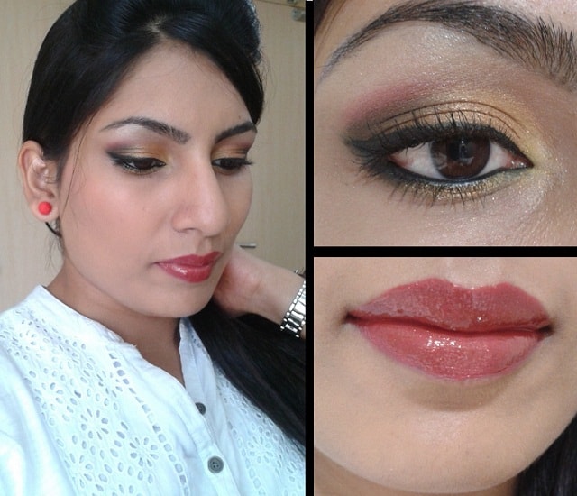 What Am I Wearing Today - Golden Pink Eye Makeup