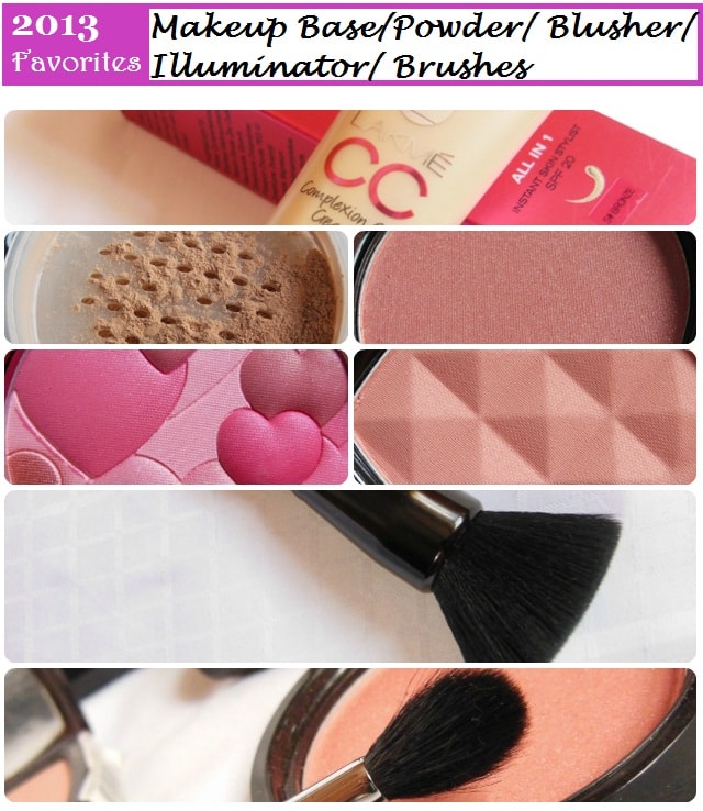 Favorites of 2013 - Makeup Base, Face Powder, Blusher, Illuminator, Makeup Brushes