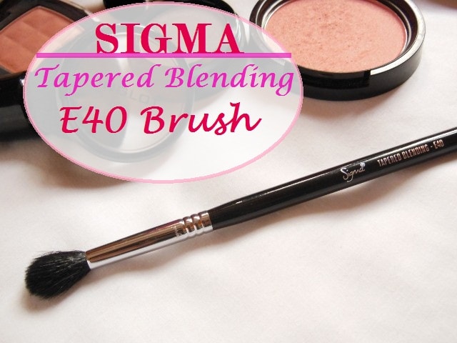 Sigma Eye Makeup Tapered Blending E40 Brush Review - Copy