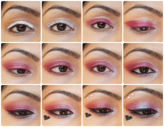 Valentines day Eye Makeup Look Tutorial - Pink Love