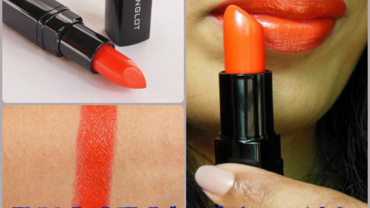 red orange lipstick swatches
