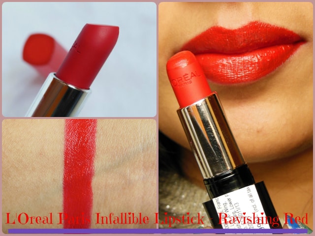 L'Oreal Paris Infallible Ravishing Red Lipstick LOTD