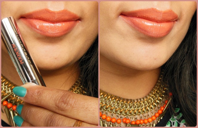 Colorbar Sheer Creme Lust Lipstick Orange Bliss LOTD