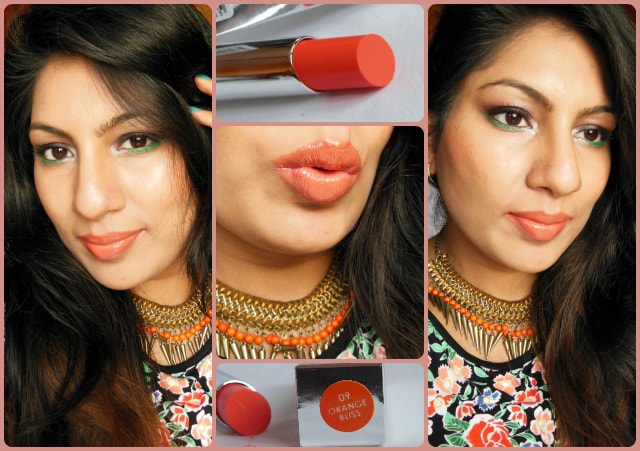 Colorbar Sheer Creme Lust Lipstick Orange Bliss Look