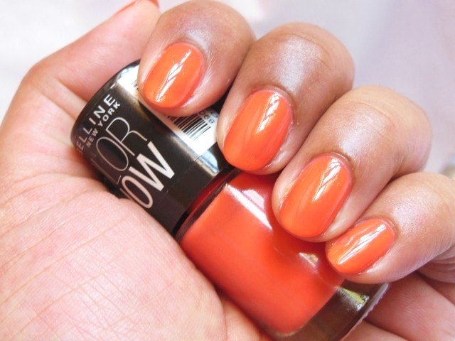 Maybelline Colorshow Nail Paint Orange Fix NOTD