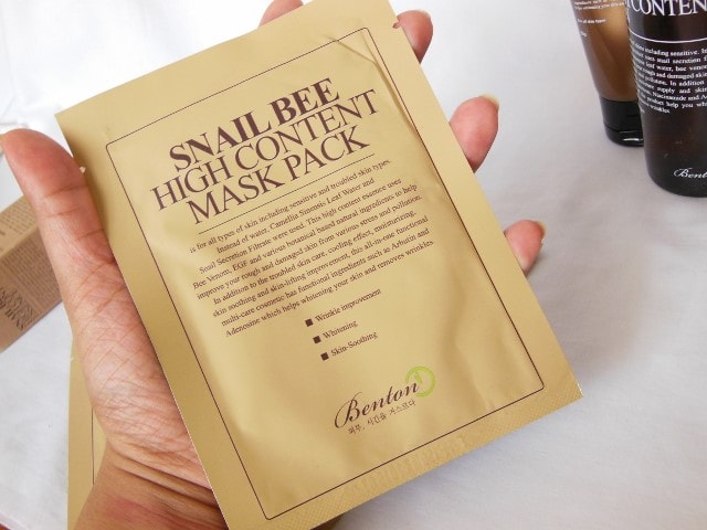 Benton Snail Bee High Content Mask Pack Review