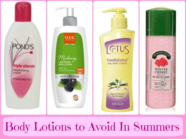 Body Lotions to Avoid in Summers