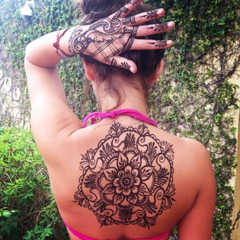 Best heena Tattoos Designs for Back - Simple Mehendi Design