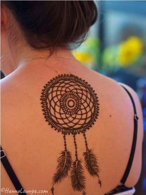 Best-heena-Tattoos-for-Back-Dream-catcher