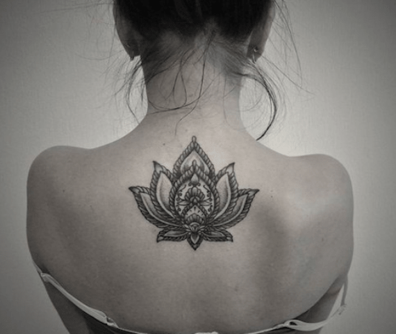 Lotus Tattoo Design for back