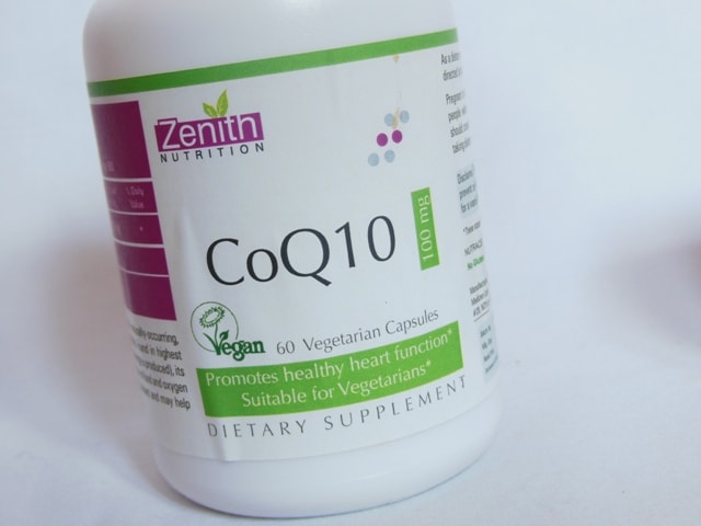 Zenith Nutrition COQ 10 Supplement Capsules Review