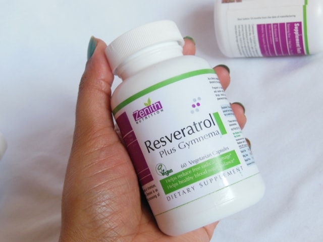 Zenith Nutrition Resveratrol Supplement Capsules packaging
