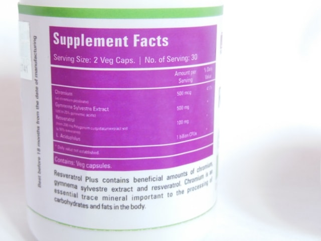 Zenith Nutrition Resveratrol Supplements Details