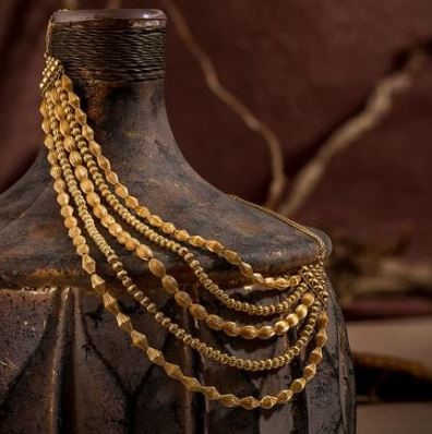 Beads Gold Necklace - caratlane