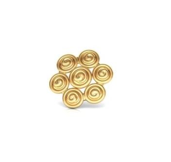 swirl Gold Nose Pin - Caratlane