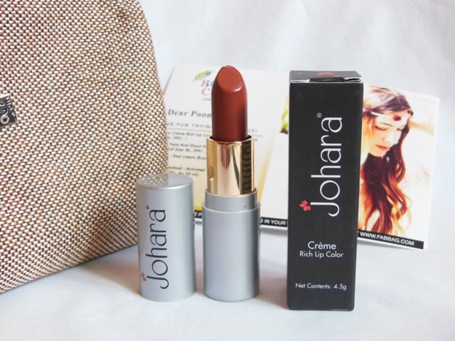 June Fab bag 2017 Review - Johara lipstick.
