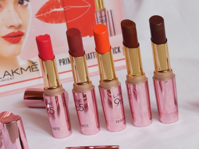 Lakme 9to5 Primer + matte Lipstick Shades