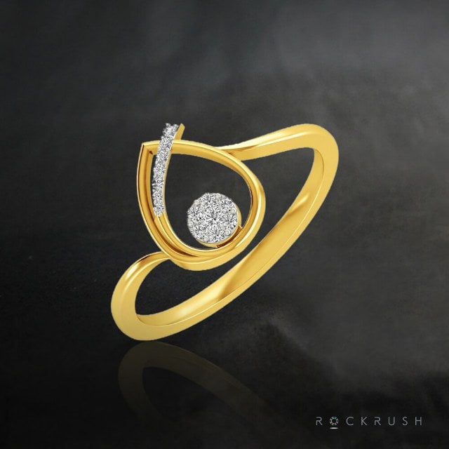 Gold Ring Designs -Beauty held in a drop