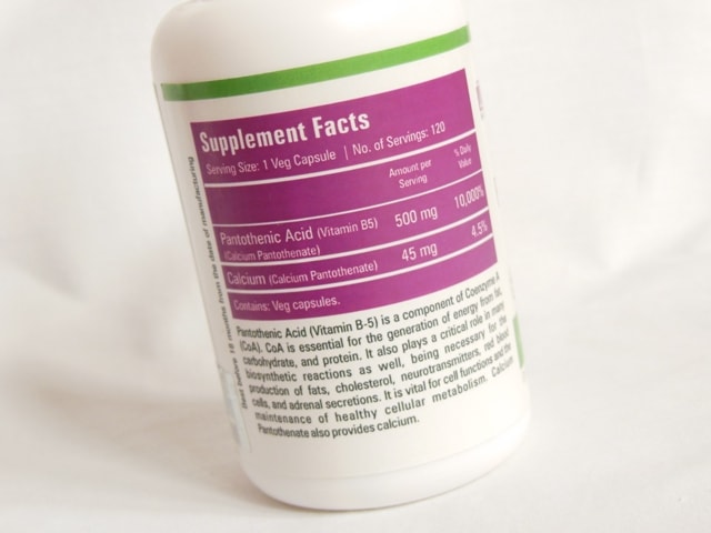 Zenith Nutrition Pantothenic Acid Supplement
