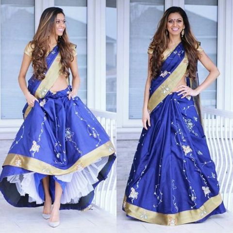 Saree Fashion Trend 2018 -Can Can Saree Style 2
