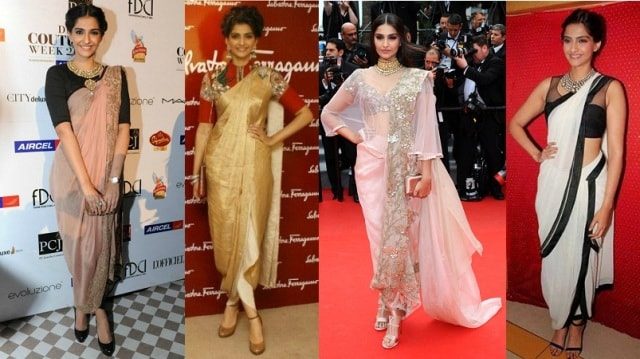 Saree Fashion Trend 2018 -Dhoti Style Saree Sonam Kapoor